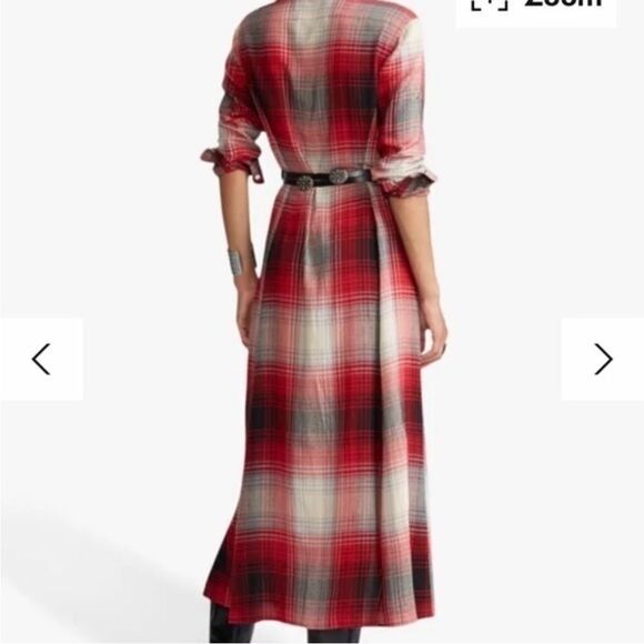 NWT Polo Ralph Lauren Plaid Button Down Maxi Shirt Dress Size 2 - Picture 4 of 9